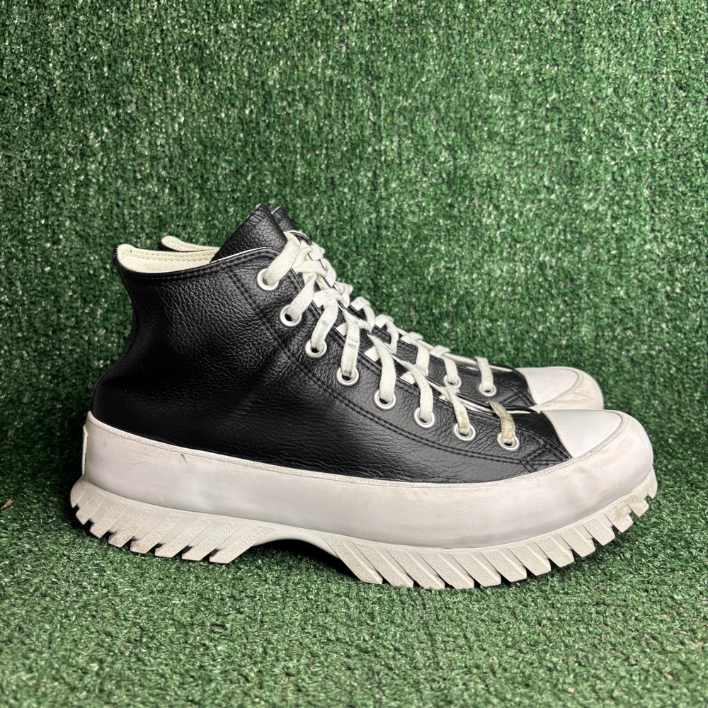 Converse Lugged 2.0 Leather High Top Chunky Sneaker Black Mens 9.5 Womens 11.5